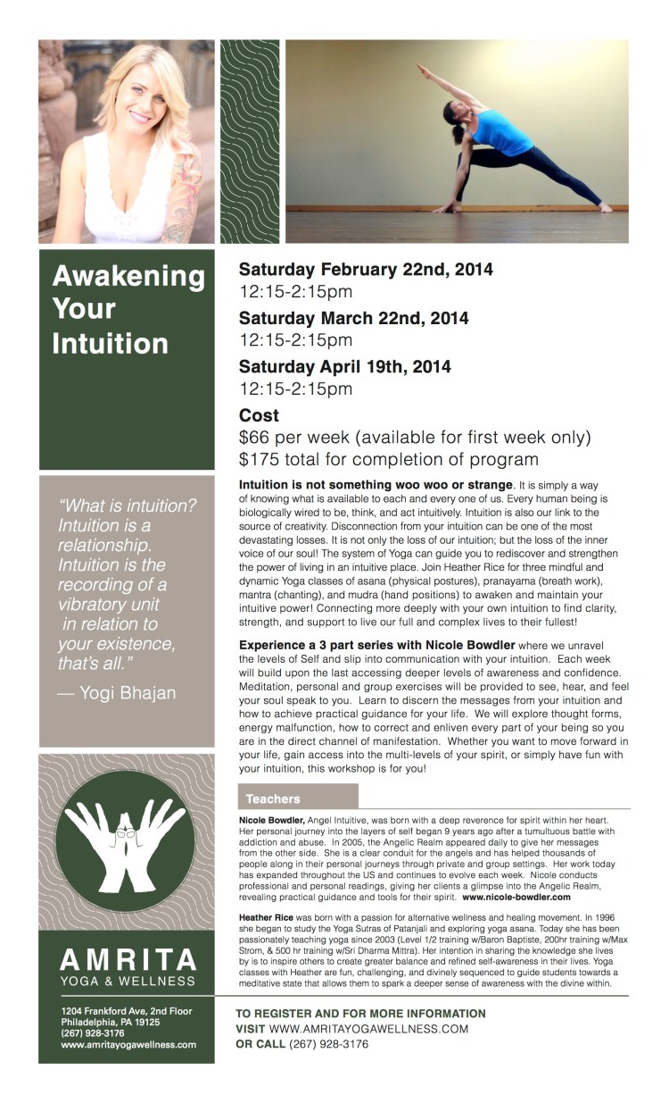 awakening your intuition flyer